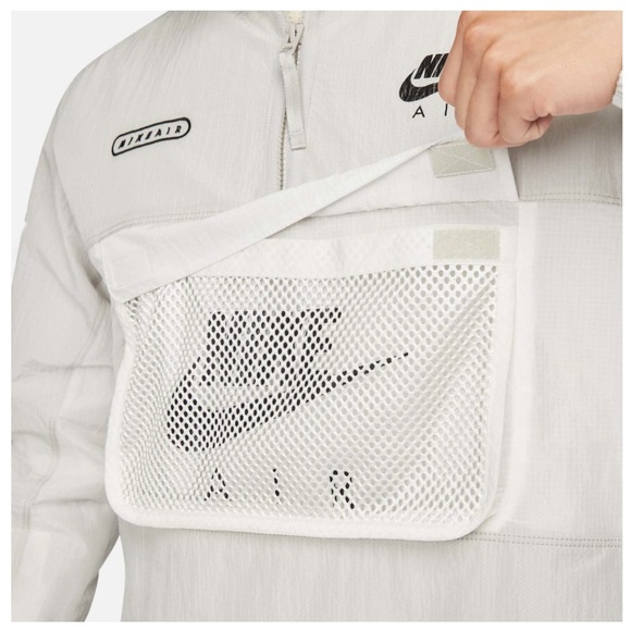 Nike Air Max Mens Light Grey Jacket Windbreaker Coat NWT - Picture 2 of 10